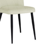 Chair Vika ecru fabric-black metal leg 48x58x90cm - Image 4