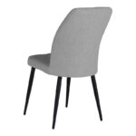 Chair Vika grey-blue fabric-black metal leg 48x58x90cm - Слика 2