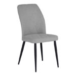 Стол Вика сиво-сина ткаенина-црна метална ногарка 48x58x90 см