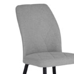 Chair Vika grey-blue fabric-black metal leg 48x58x90cm - Слика 3