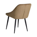 Chair Loukrizia beige fabric-black metal leg 56x63.5x82cm - Слика 2