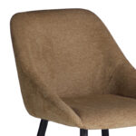 Chair Loukrizia beige fabric-black metal leg 56x63.5x82cm - Слика 3
