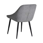 Chair Loukrizia light grey fabric-black metal leg 56x63.5x82cm - Image 2