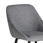 Chair Loukrizia light grey fabric-black metal leg 56x63.5x82cm - Image 3