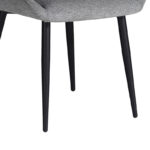 Chair Loukrizia light grey fabric-black metal leg 56x63.5x82cm - Image 4