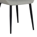 Chair Versa ecru fabric-black metal leg 54x63.5x84cm - Image 4