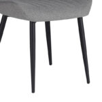 Chair Versa  grey-blue fabric-black metal leg 54x63.5x84cm - Image 4