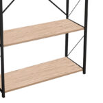 Bookcase Tikilmo oak melamie-black metal 88x34x180cm - Слика 2