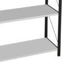Bookcase Draizy white melamine-black metal 63x30x150cm - Слика 3