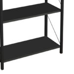 Bookcase Draizy anthracite melamine-black metal 63x30x150cm - Слика 3