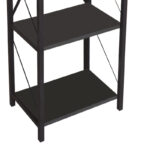 Bookcase Glase anthracite melamine-black metal 40x30x150cm - Слика 3