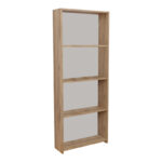 Bookcase Fren oak-white melamine 60x19.5x170cm