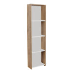 Bookcase Courtnai oak-white melamine 40x19.5x170cm