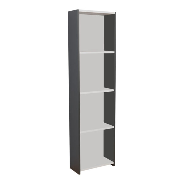 Bookcase Courtnai anthracite-white melamine 40x19.5x170cm