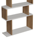 Bookcase Iolmi oak-white melamine 60x19.5x160cm - Image 3
