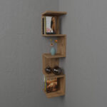Wall shelf Zigzag oak melamine 25x25x109cm - Image 2
