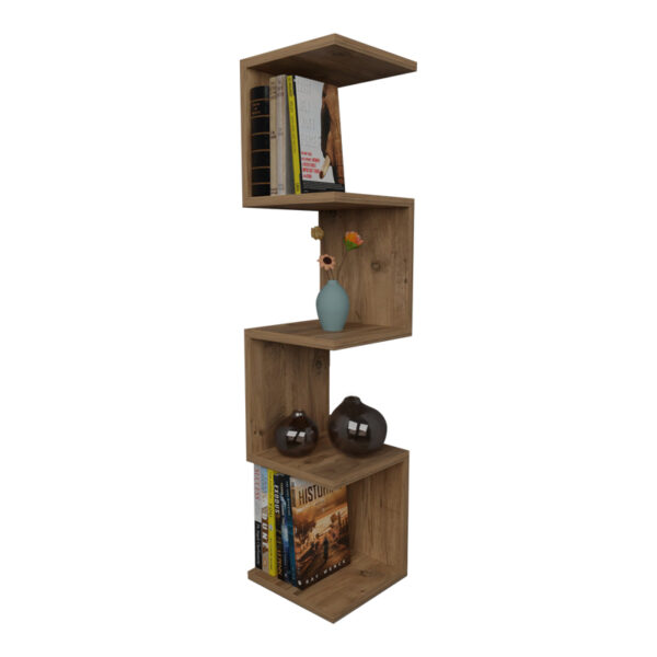 Wall shelf Zigzag oak melamine 25x25x109cm