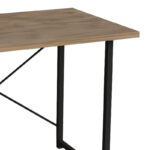 Study desk Ustando oak melamine-black metal 90x60x72cm - Слика 3