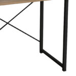 Study desk Ustando oak melamine-black metal 90x60x72cm - Слика 4