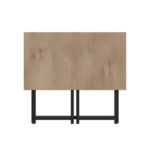 Wall office desk foldable Thox oak melamine-black metal 80x50x72cm - Слика 3