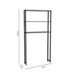 Laundry cabinet Bothy oak melamine-black melamine 70x21x150cm - Слика 3