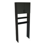 Laundry cabinet Hifro dark grey melamine 65x27x185.5cm