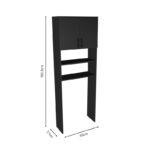 Laundry cabinet Hifro dark grey melamine 65x27x185.5cm - Слика 3