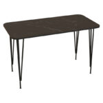 Dinning table Palkon black marble melamine-black metal 120x60x73cm