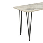 Dinning table Palkon white melamine-black metal 120x60x73cm - Image 4