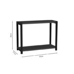 Table shelf Lerf anthracite melamine-black metal 45x17x35cm - Слика 3