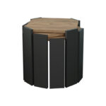Coffee tables Baldo 3 pcs set oak-anthracite melamine - Image 3