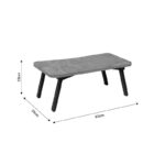 Laptop stand Rahe oak melamine-black metal 60x35x23cm - Слика 3