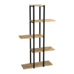 Подна полица Ploko даб меламин-црн метал 60x24x110 см