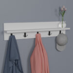Wall shelf Esform white melamine 80x11x18cm - Слика 2