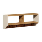 Wall shelf Gyrzi oak-white melamine 84x18x30cm
