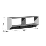 Wall shelf Gyrzi oak-white melamine 84x18x30cm - Image 4