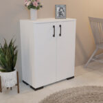 Cabinet Yven white melamine 65x32x83cm - Слика 2