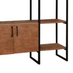 Entrance furniture Thoj oak melamine-black metal 120x34x180cm - Image 4