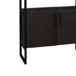 Entrance furniture Thoj anthracite melamine-black metal 120x34x180cm - Image 3
