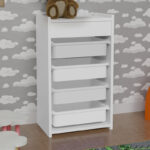 Cabinet with baskets Toily white melamine 45x30x75cm - Image 2
