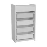 Cabinet with baskets Toily white melamine 45x30x75cm