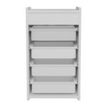 Cabinet with baskets Toily white melamine 45x30x75cm - Image 3