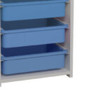 Cabinet with baskets Toily white-blue melamine 45x30x75cm - Image 5