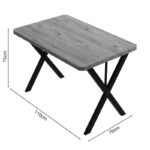 Table Zeryin oak melamine-black metal 110x70x75cm - Image 3