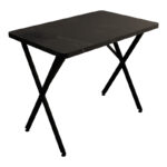 Table Zeryin black melamine-black metal 110x70x75cm