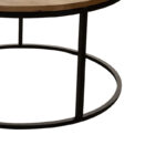 Coffee table Drion oak melamine-black metal D60x40cm - Слика 5