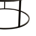 Coffee table Drion black marble melamine-black metal D60x40cm - Слика 4