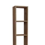 Barzine melamine bookcase in natural shade 27.6x19.5x150cm - Image 4