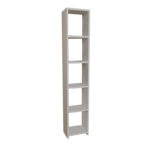 Barzine melamine bookcase in white shade 27.6x19.5x150cm