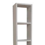Barzine melamine bookcase in white shade 27.6x19.5x150cm - Image 4